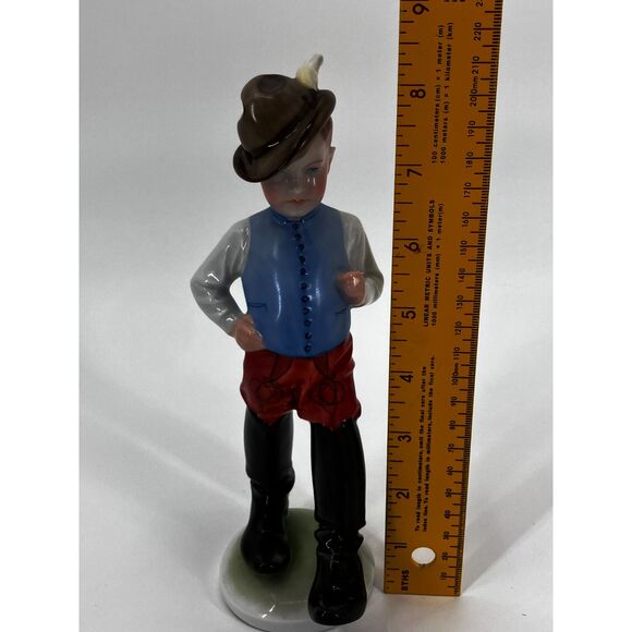 Herend Porcelain Boy Figurine Big Boots, Made in Hungary, Stamped, Handpainted - Picture 9 of 9